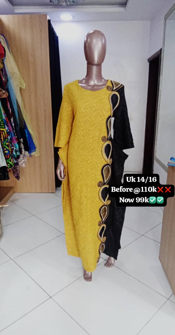 Color block damask gown with butterfly sleeve